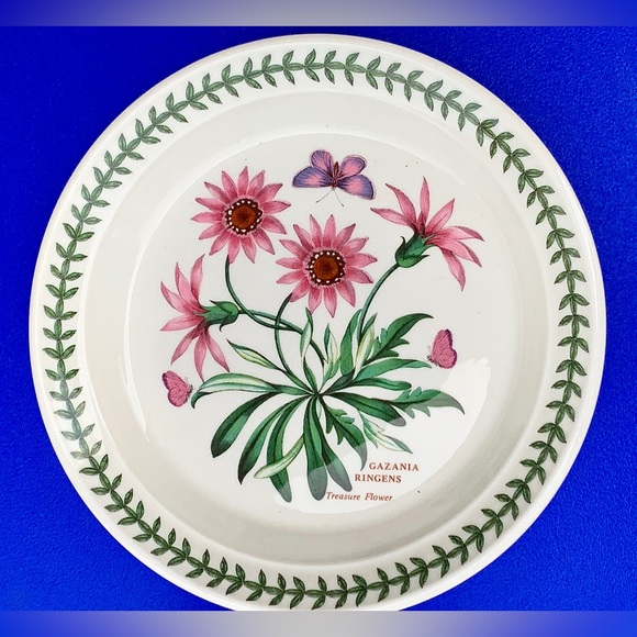 Vtg Discontinued Portmeirion Botanic Garden Treasure Flower Salad Plate - Picture 14 of 16